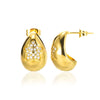 Wholesale Goldplated Copper Heart Drop Design Earrings With Geometric And Star Patterns