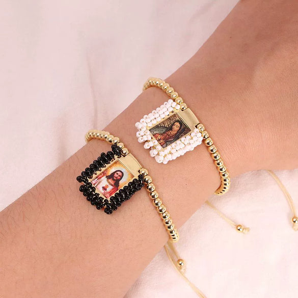 Wholesale Goldplated Geometric Beaded Adjustable Bracelet With Retro Design For Women