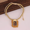 Wholesale Goldplated Geometric Beaded Adjustable Bracelet With Retro Design For Women