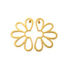 Wholesale Goldplated Polished Stainless Steel Hollow Symmetrical Flower Earrings For Women