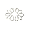 Wholesale Goldplated Polished Stainless Steel Hollow Symmetrical Flower Earrings For Women