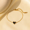 Wholesale Goldplated Retro Sweet Style Titanium Steel Women's Necklace With Peach Heart Love Water Drop And Bell Patterns