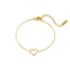 Wholesale Goldplated Retro Sweet Style Titanium Steel Women's Necklace With Peach Heart Love Water Drop And Bell Patterns