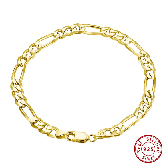 Wholesale Goldplated S925 Sterling Silver Geometric Women's Bracelet