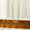 Wholesale Goldplated Stainless Steel And Titanium Steel Geometric Ball Chain Necklace For Women