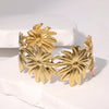 Wholesale Goldplated Stainless Steel Daisy Design Bracelet For Women