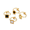 Wholesale Goldplated Stainless Steel Geometric Oval Ring For Women
