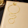 Wholesale Goldplated Stainless Steel Small Round Tube Chain Fingerless Bracelet For Women
