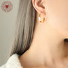 Wholesale Goldplated Titanium Steel Geometric Plain Hoop Earrings For Women Trendy Fashion Personality Jewelry