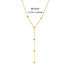 Wholesale Goldplated Titanium Steel Heart Geometric Bead Chain Necklace For Women With Palace And Floral Style