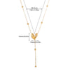 Wholesale Goldplated Titanium Steel Heart Geometric Bead Chain Necklace For Women With Palace And Floral Style