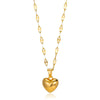 Wholesale Goldplated Titanium Steel Heart Geometric Bead Chain Necklace For Women With Palace And Floral Style