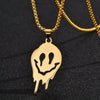 Wholesale Gothic Skull Titanium Steel Unisex Necklace With Cartoon Characters Geometric Animals And Zodiac Patterns And Polishing Treatment