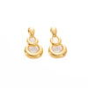 Wholesale Gourd Design Titanium Steel Earrings With Geometric Pattern Electroplated For Women Fashion And Versatile Light Luxury High End