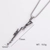 Wholesale Gun Necklace Stainless Steel Punk Hip Hop Geometric Polished Fashion