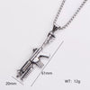 Wholesale Gun Necklace Stainless Steel Punk Hip Hop Geometric Polished Fashion