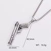 Wholesale Gun Necklace Stainless Steel Punk Hip Hop Geometric Polished Fashion