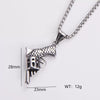 Wholesale Gun Necklace Stainless Steel Punk Hip Hop Geometric Polished Fashion
