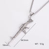 Wholesale Gun Necklace Stainless Steel Punk Hip Hop Geometric Polished Fashion