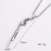 Wholesale Gun Necklace Stainless Steel Punk Hip Hop Geometric Polished Fashion