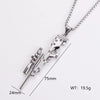 Wholesale Gun Necklace Stainless Steel Punk Hip Hop Geometric Polished Fashion