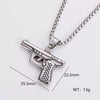 Wholesale Gun Necklace Stainless Steel Punk Hip Hop Geometric Polished Fashion