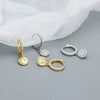 Wholesale Gypsophila Pendant Earrings 925 Silver Star Moon Geometric Electroplated Women's