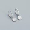 Wholesale Gypsophila Pendant Earrings 925 Silver Star Moon Geometric Electroplated Women's