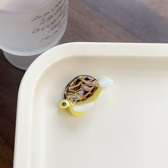 Wholesale Hair Accessories Acetic Acid Handmade Small Turtle Animal Side Clip For Women