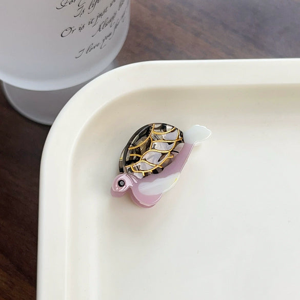 Wholesale Hair Accessories Acetic Acid Handmade Small Turtle Animal Side Clip For Women