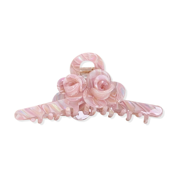 Wholesale Hair Accessories Acetic Acid Handmade Twin Flowers Grab Clip For Women