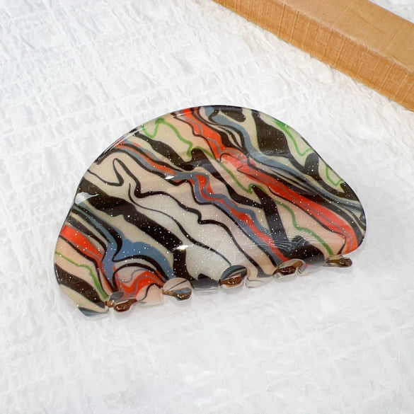 Wholesale Hair Accessories Acrylic Retro Geometric Handmade Hairclip For Women