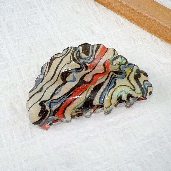 Wholesale Hair Accessories Acrylic Retro Geometric Handmade Hairclip For Women