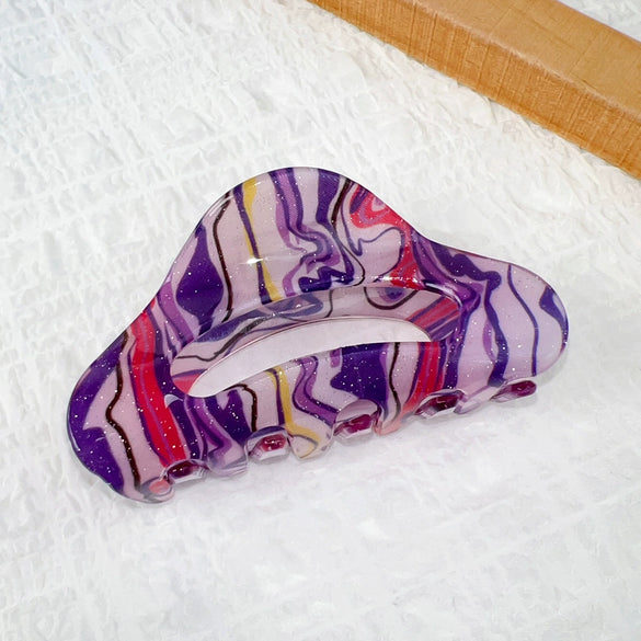 Wholesale Hair Accessories Acrylic Retro Geometric Handmade Hairclip For Women