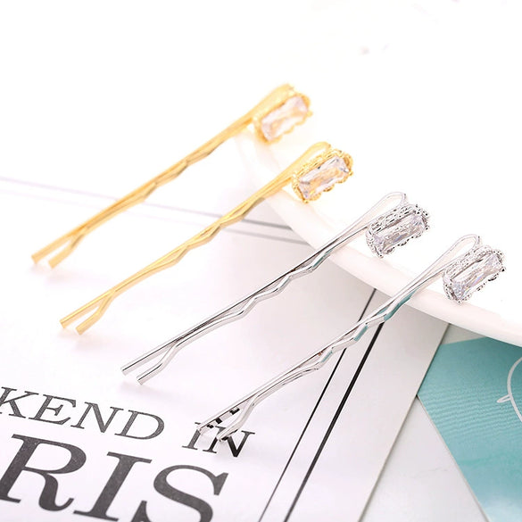 Wholesale Hair Accessories Alloy Bear Fivepointed Star Snowflake Rectangular Zircon Electroplated Jewelry For Women