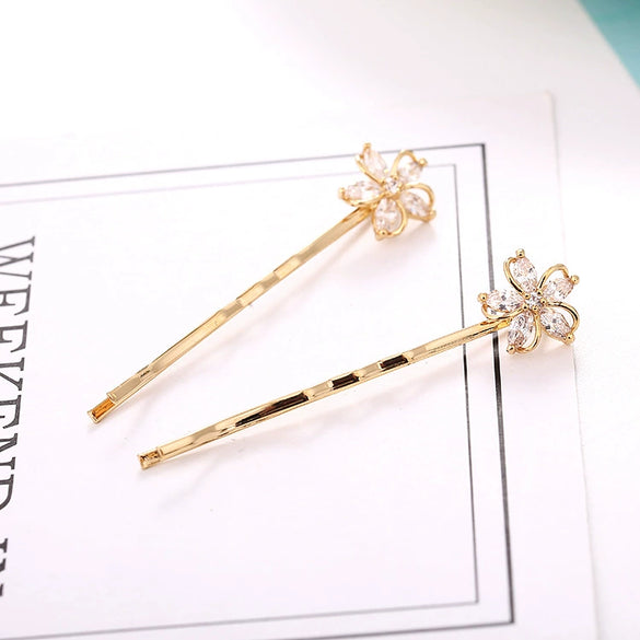Wholesale Hair Accessories Alloy Bear Fivepointed Star Snowflake Rectangular Zircon Electroplated Jewelry For Women