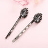 Wholesale Hair Accessories Alloy Water Drop Crystalinlaid Electroplated British Retro Geometric Hairpin For Women
