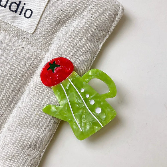 Wholesale Hair Accessories Cartoon Animal Fruit Vegetable Tulip Acetate Handmade Bangs Clip For Women