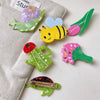Wholesale Hair Accessories Cartoon Animal Fruit Vegetable Tulip Acetate Handmade Bangs Clip For Women