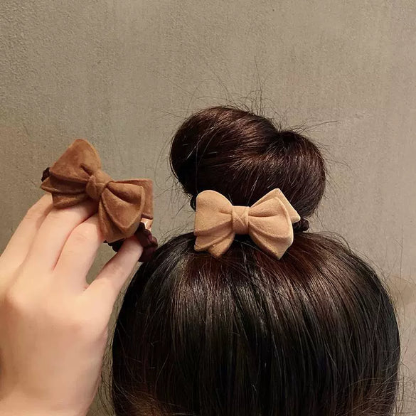 Wholesale Hair Accessories Cloth Handmade Bow Hair Rope For Women