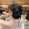 Wholesale Hair Accessories Fabric Handmade French Retro Floral Bow Ribbon Clip For Women