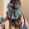 Wholesale Hair Accessories Fabric Handmade French Retro Floral Bow Ribbon Clip For Women