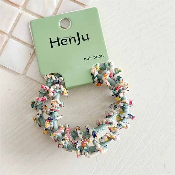 Wholesale Hair Accessories Fabric Spiral Braided High Elastic Handmade Hair Rings