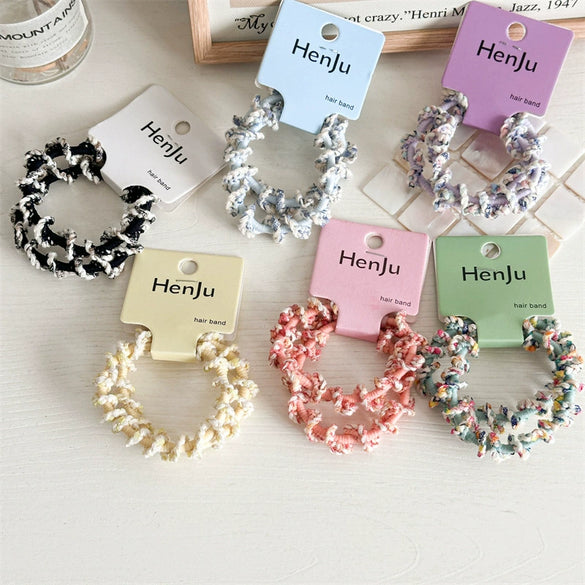 Wholesale Hair Accessories Fabric Spiral Braided High Elastic Handmade Hair Rings