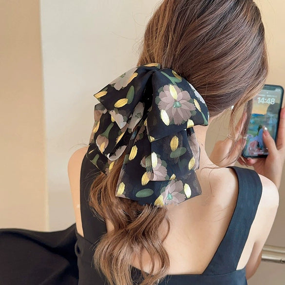 Wholesale Hair Accessories Mixed Materials Handmade Floral Shark Clip For Women