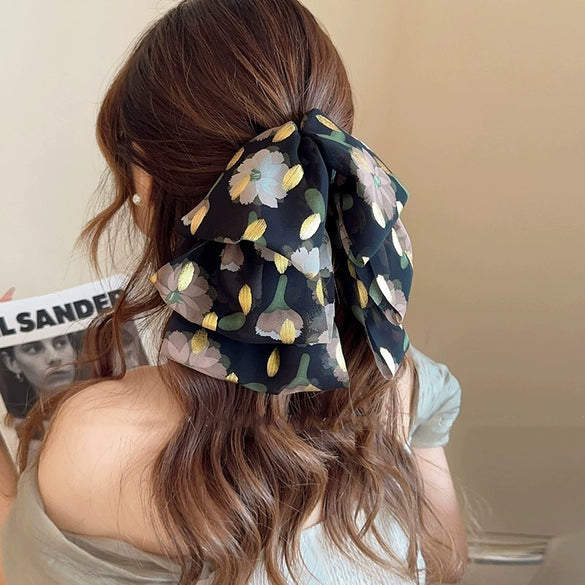 Wholesale Hair Accessories Mixed Materials Handmade Floral Shark Clip For Women
