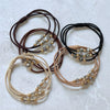 Wholesale Hair Accessories Mixed Materials Handmade Leather Jacket Head Rope For Women High Elastic Durable With Rhinestone And Beaded Design