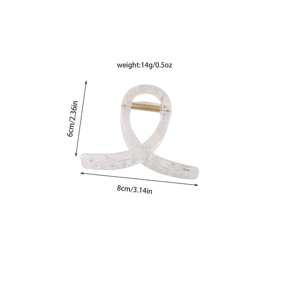 Wholesale Hair Accessories Plastic Resin Large Grasp Shark Clip With Lace Pattern And Printing For Women