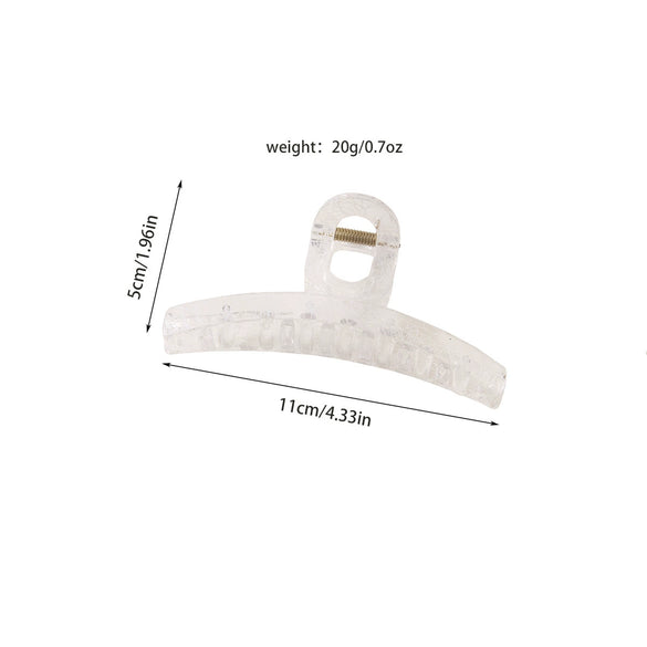 Wholesale Hair Accessories Plastic Resin Large Grasp Shark Clip With Lace Pattern And Printing For Women