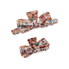 Wholesale Hair Accessories Plastic Resin Retro Handmade Grab Clip Bow Hairpin For Women